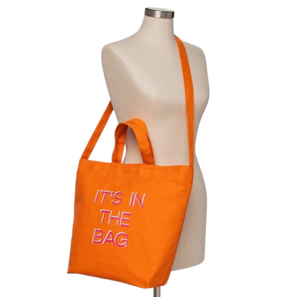 Opalhouse Orange Tote Bag with Message “IT’S IN THE BAG”